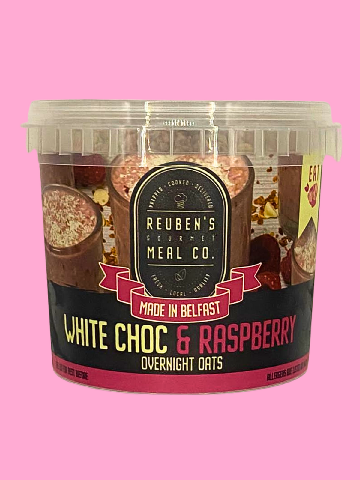 Raspberry and White Chocolate Overnight Oats